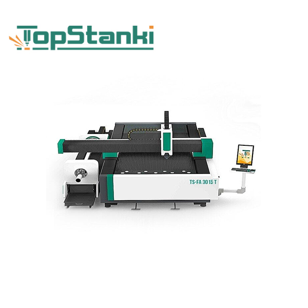 Лазерный станок по металлу с поворотным модулем резки труб FIBER TS 1530T FA 1 лазерный станок fa 3015 с модулем резки труб